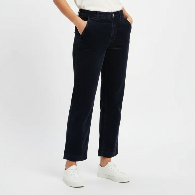 Everlane Pants Womens 2 Black Corduroy Cotton Stretch Straight Leg Outdoor
