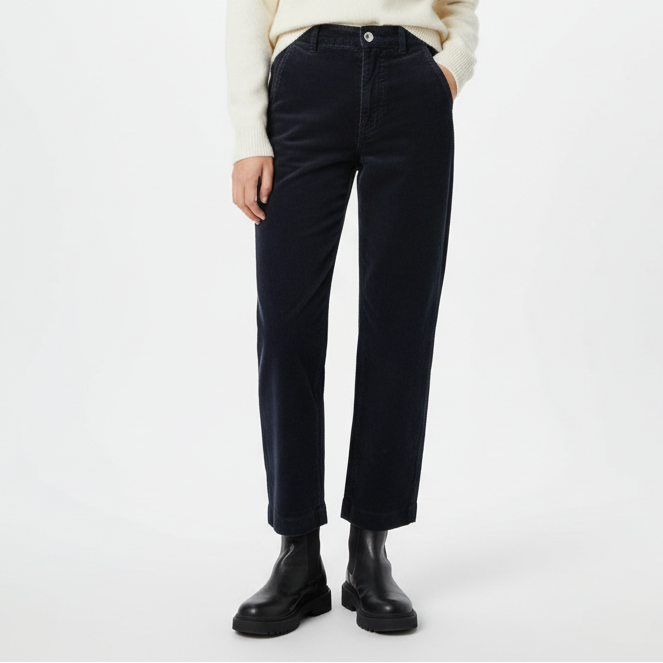 Everlane Pants Womens 2 Black Corduroy Cotton Stretch Straight Leg Outdoor