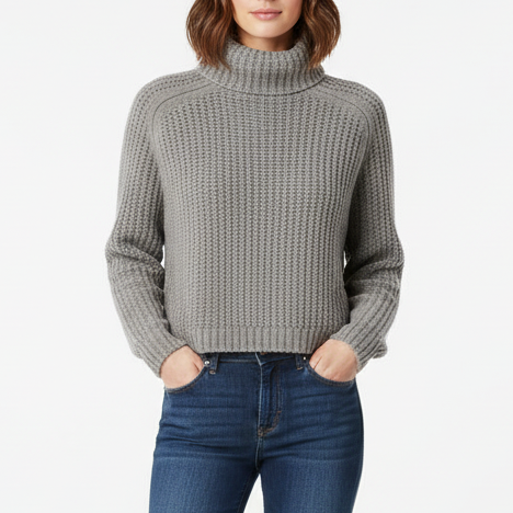 Madewell Pointelle-Stitch Mockneck Sweater Size XXS